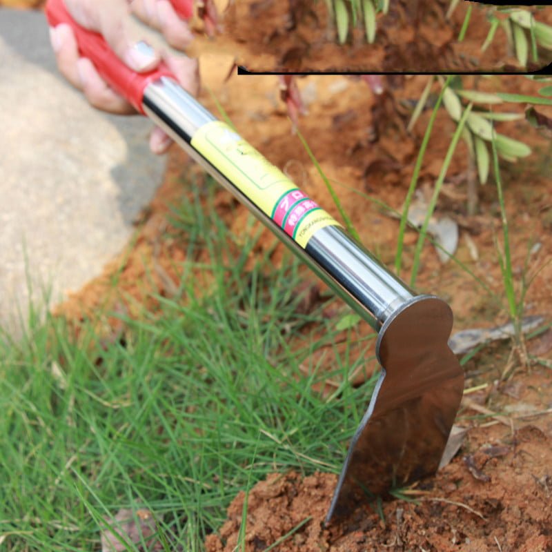 Garden Tools: Stainless Steel Hoe & Weeding Rake Combo