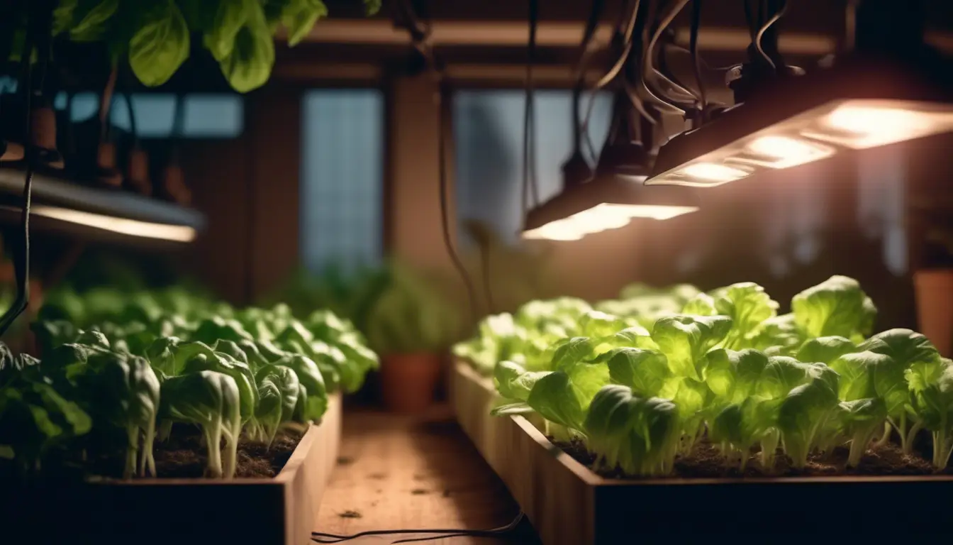 how can you optimize an indoor vegetable garden with grow lights for maximum yield?