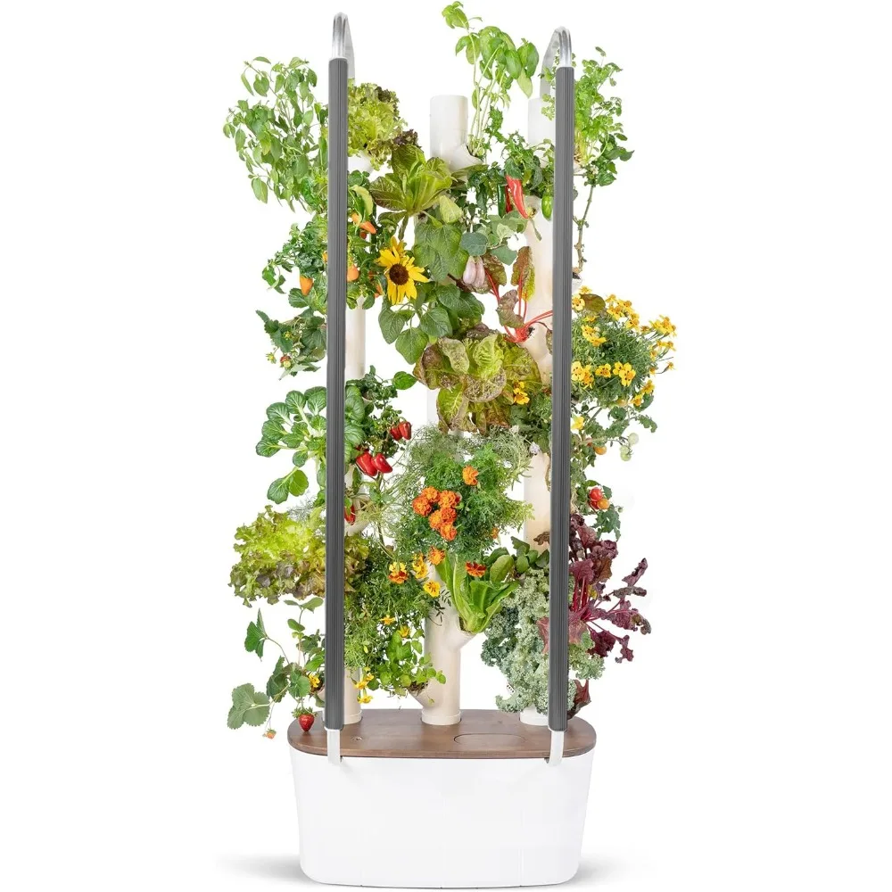 vertical hydroponic gardening system with 30 plants