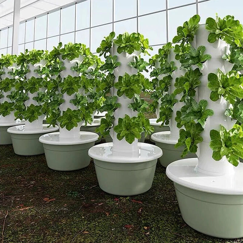 vertical hydroponic tower planter with intelligent timer