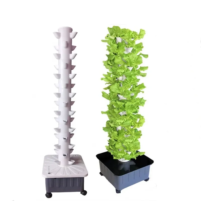 vertical hydroponic tower planter for indoor growing