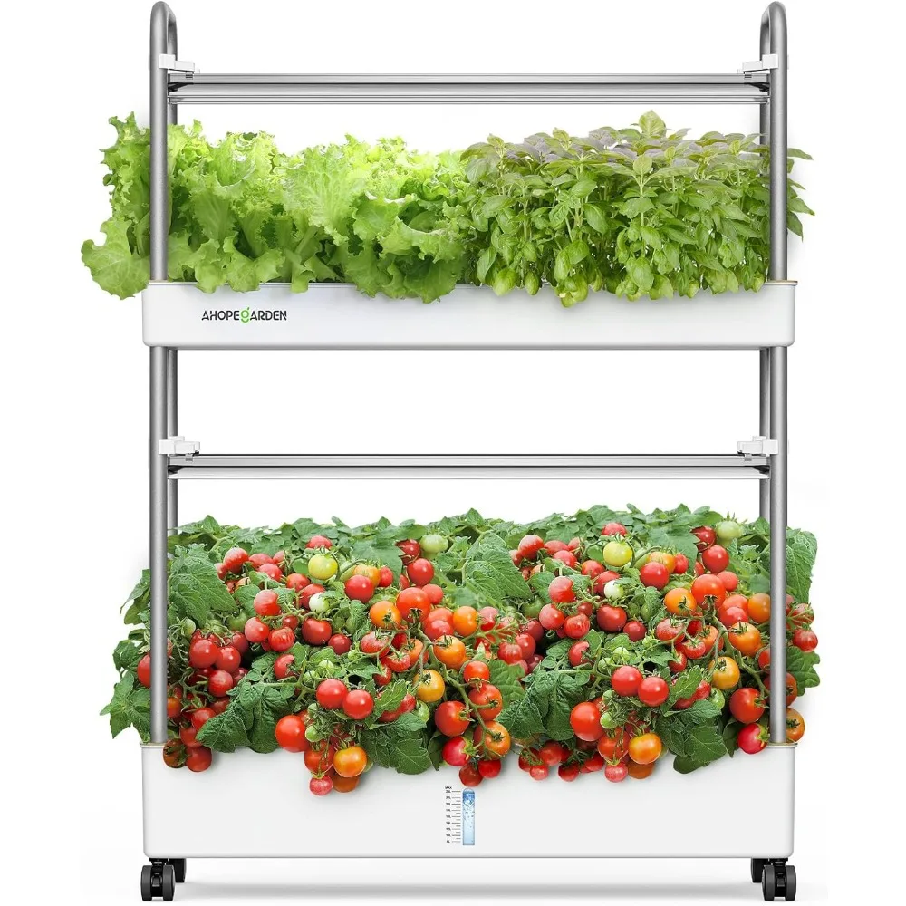 vertical garden with led grow light – 60 pods system