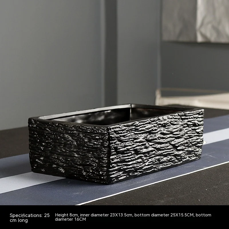03E5F66E-5E17-44Ad-A84E-C90Bfe41C0F0_Trans.webp simple rectangular stoneware hydroponic flowerpot
