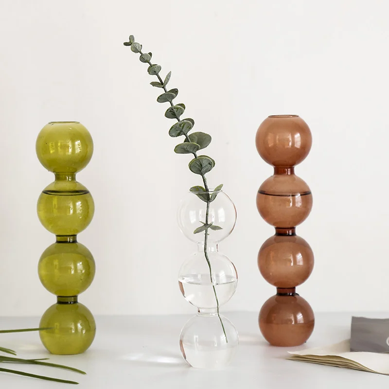 bubble glass vase hydroponic spherical flower