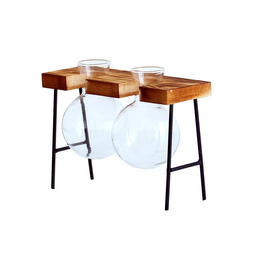 1613971331686.Webp nordic style creative wooden frame hydroponic vase