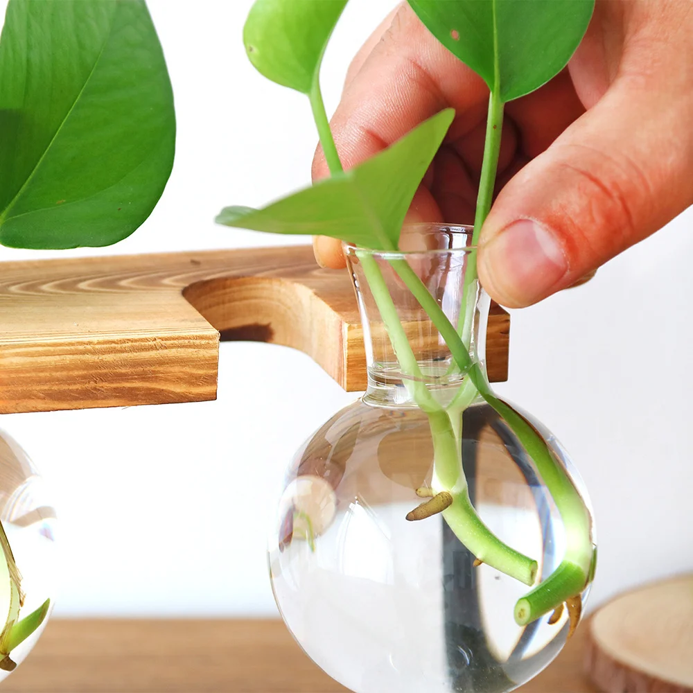 1613971331715.Webp nordic style creative wooden frame hydroponic vase