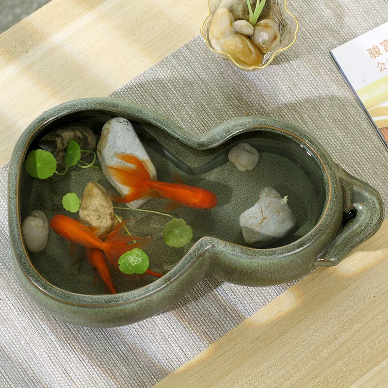 17F7Dbfa-9D8C-4F34-96Af-E69A5Eeb3321.Webp gourd large ceramic personality hydroponic flowerpot