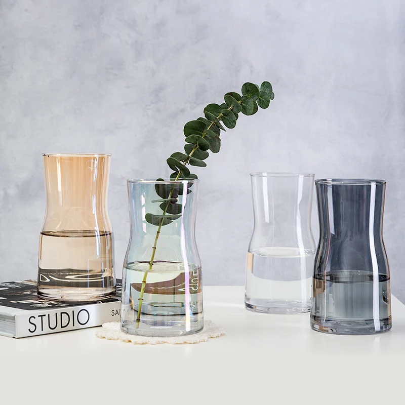 transparent hydroponic glass bottle decorative flower maker