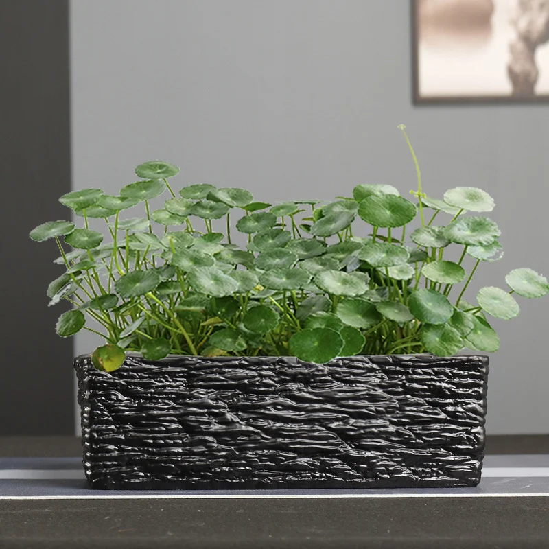 93A326C5-75E5-4574-8863-2Ac863D8524F.webp simple rectangular stoneware hydroponic flowerpot