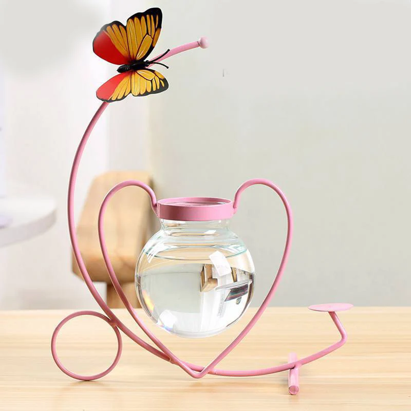 Cac381A7-8024-4Ad7-Bf5B-24C3Ea76C399.Webp creative wrought iron table decoration hydroponic vase