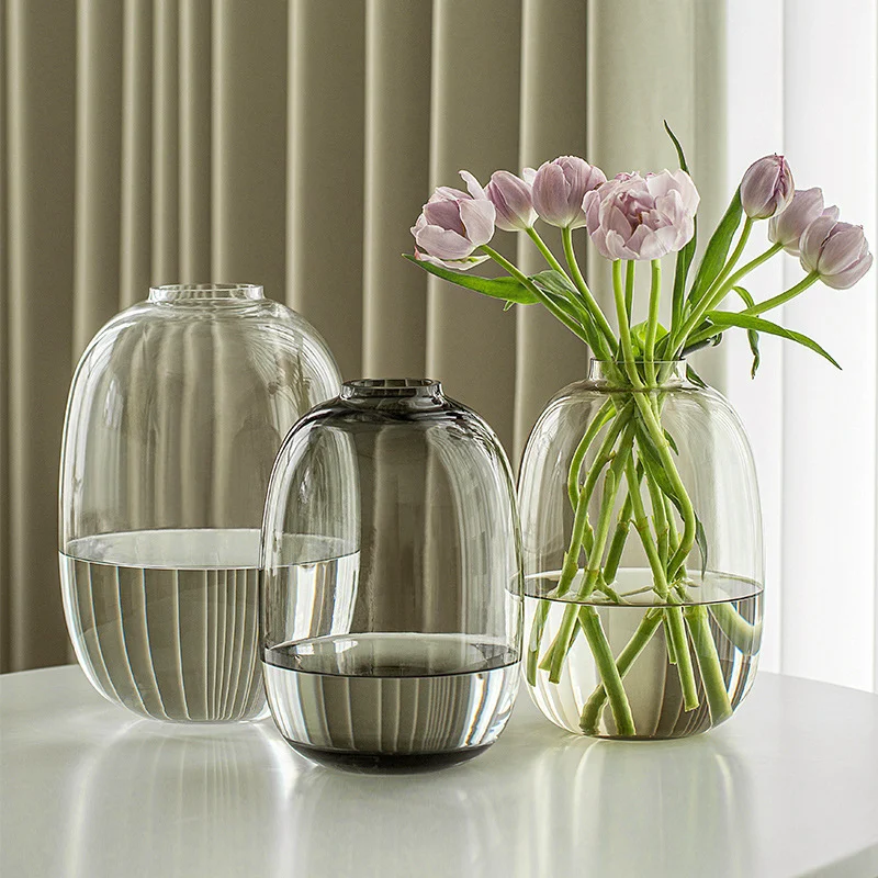 flower arrangement glass transparent hydroponic vase decoration