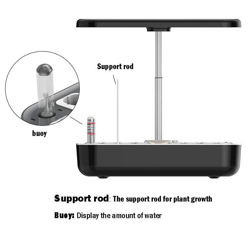 Hydroponics Growing System 12 Pods Indoor Herb Garden Starter Kit With Led Grow Light Smart Germination Kit Garden Planter 9