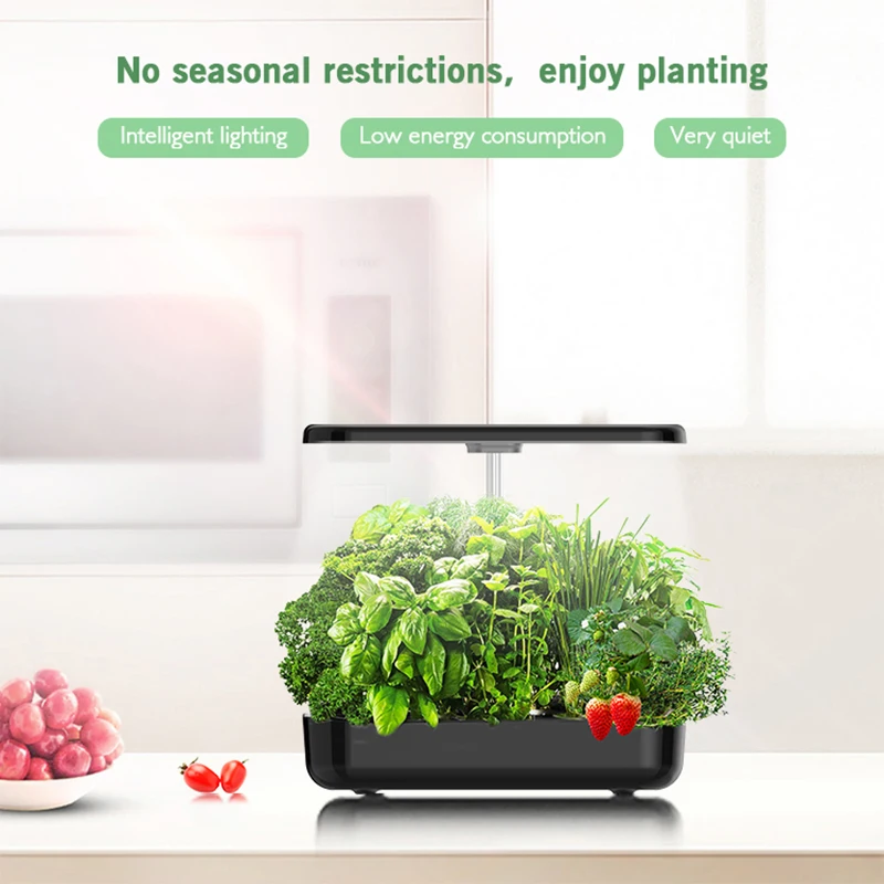 Hydroponics Growing System 12 Pods Indoor Herb Garden Starter Kit With Led Grow Light Smart Germination Kit Garden Planter 5