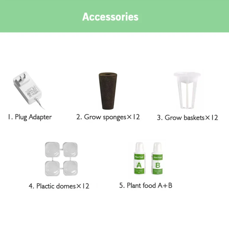 Hydroponics Growing System 12 Pods Indoor Herb Garden Starter Kit With Led Grow Light Smart Germination Kit Garden Planter 4