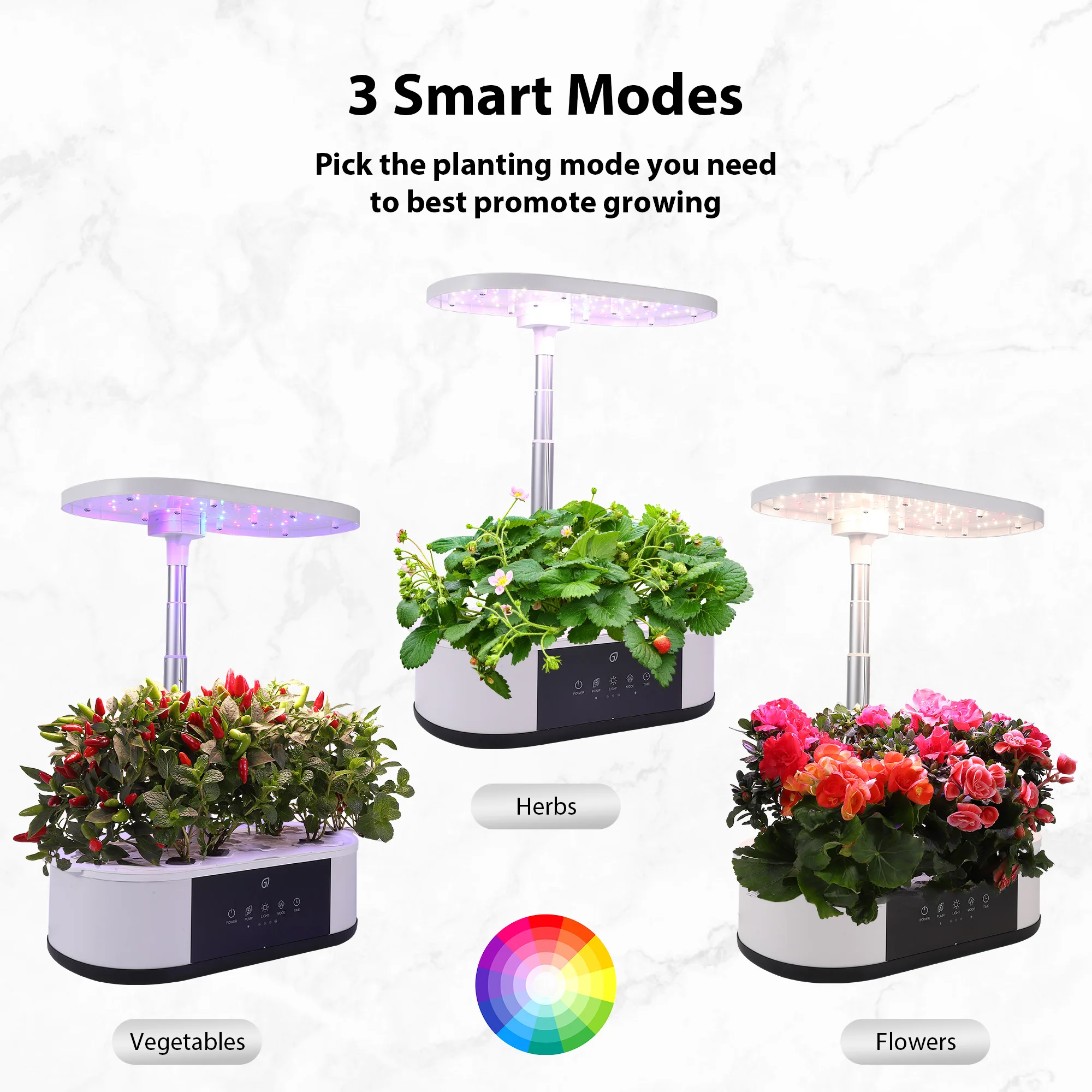 Hydroponics Growing System - 12 Pods Indoor Garden Kit With Led Lights 6