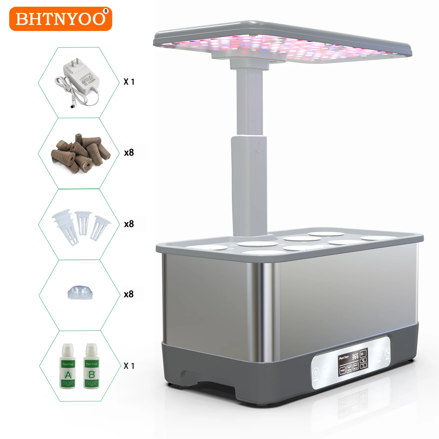 Hydroponics Growing System With Wifi App, 8 Pods Soilless Planting Kit 5