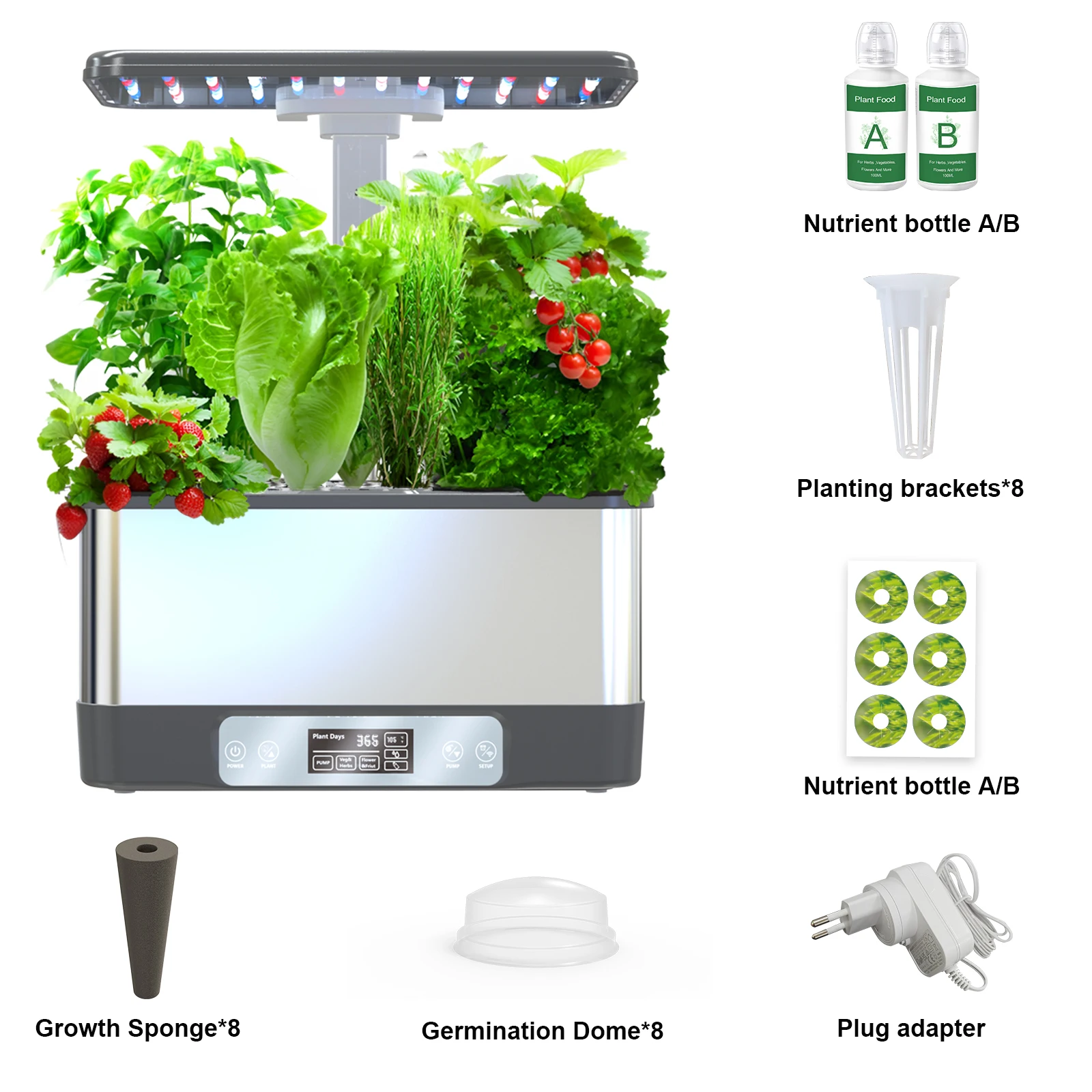 Wifi Hydroponics Growing System With Smart Led Grow Light And Automatic Watering 6