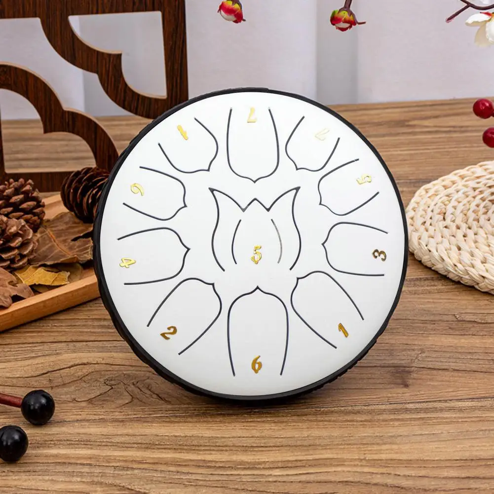 Rain Drum Steel Tongue Drum 6-Inch 11 Notes Portable Percussion Instrument 8