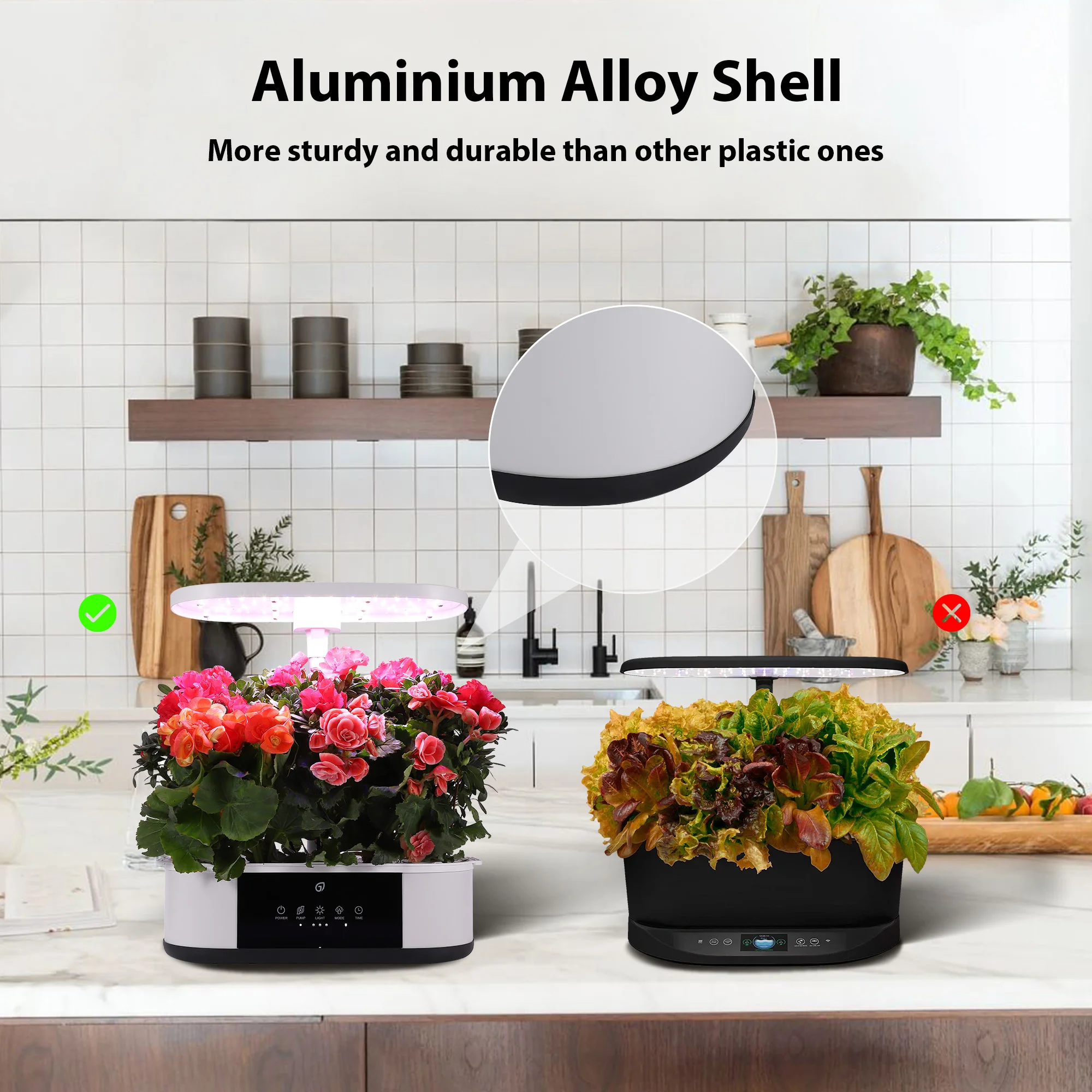 Hydroponics Growing System - 12 Pods Indoor Garden Kit With Led Lights 7