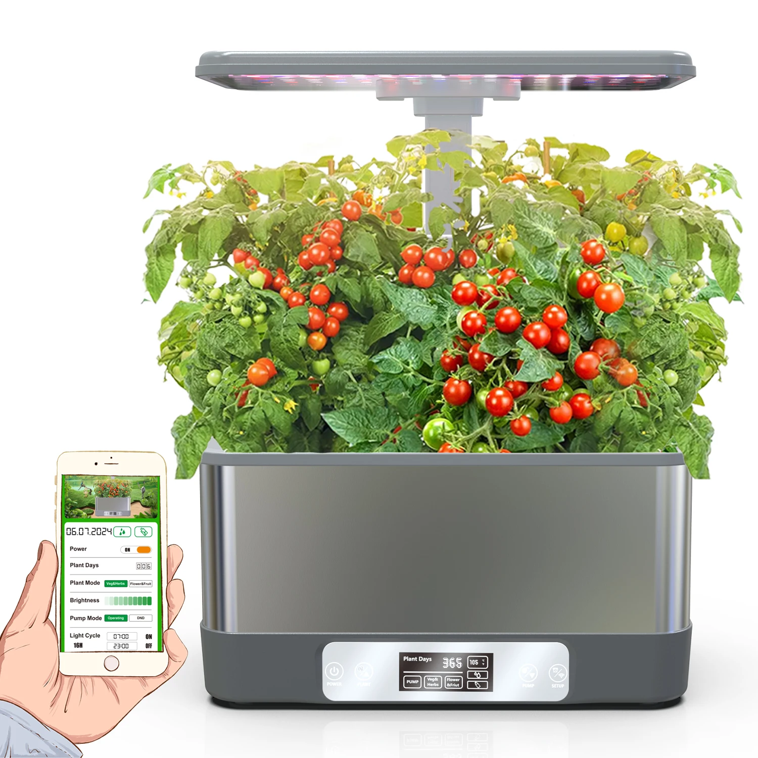 Hydroponics Growing System With Wifi App, 8 Pods Soilless Planting Kit 3