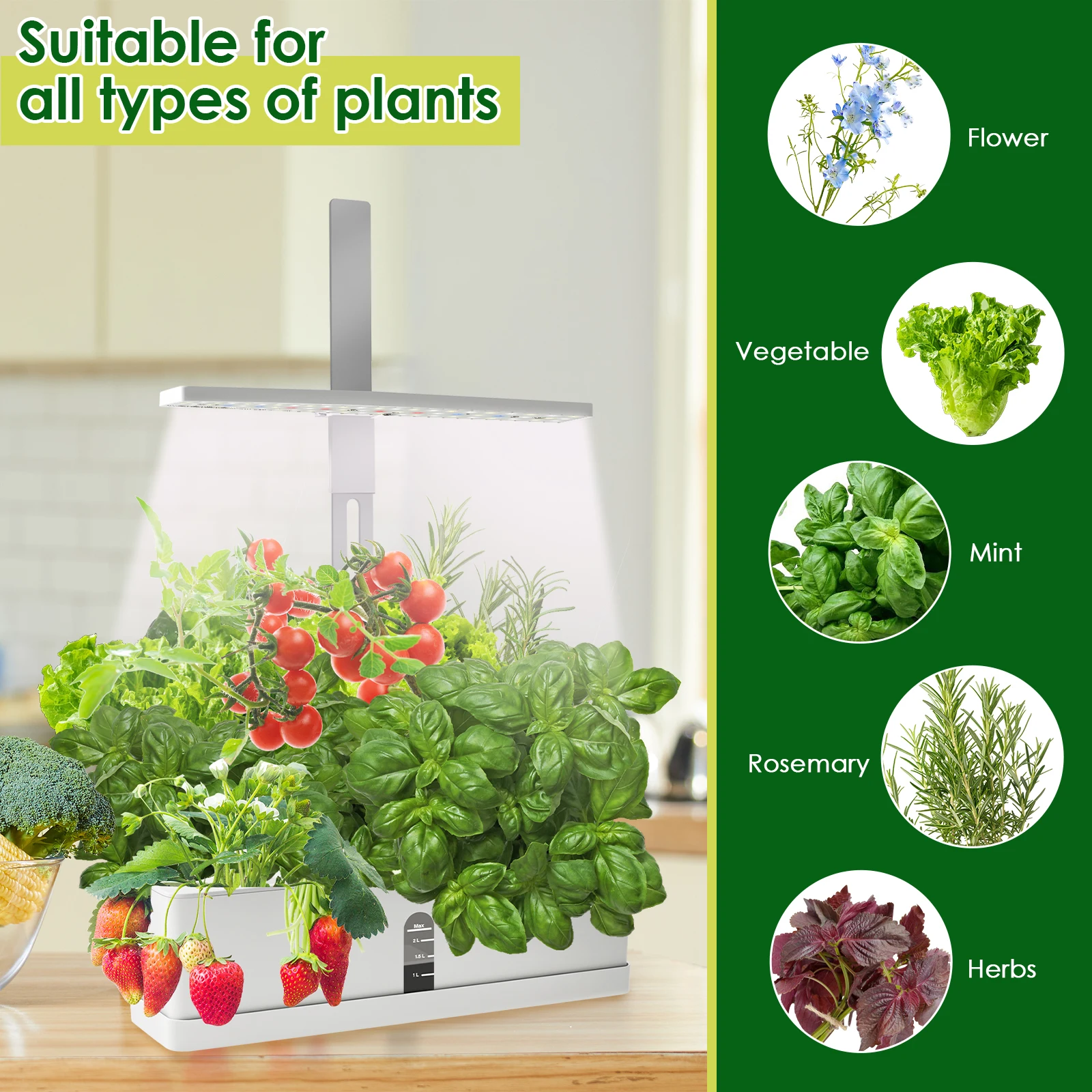 Hydroponics Growing System Led Light Soilless Smart Planting Machine 7
