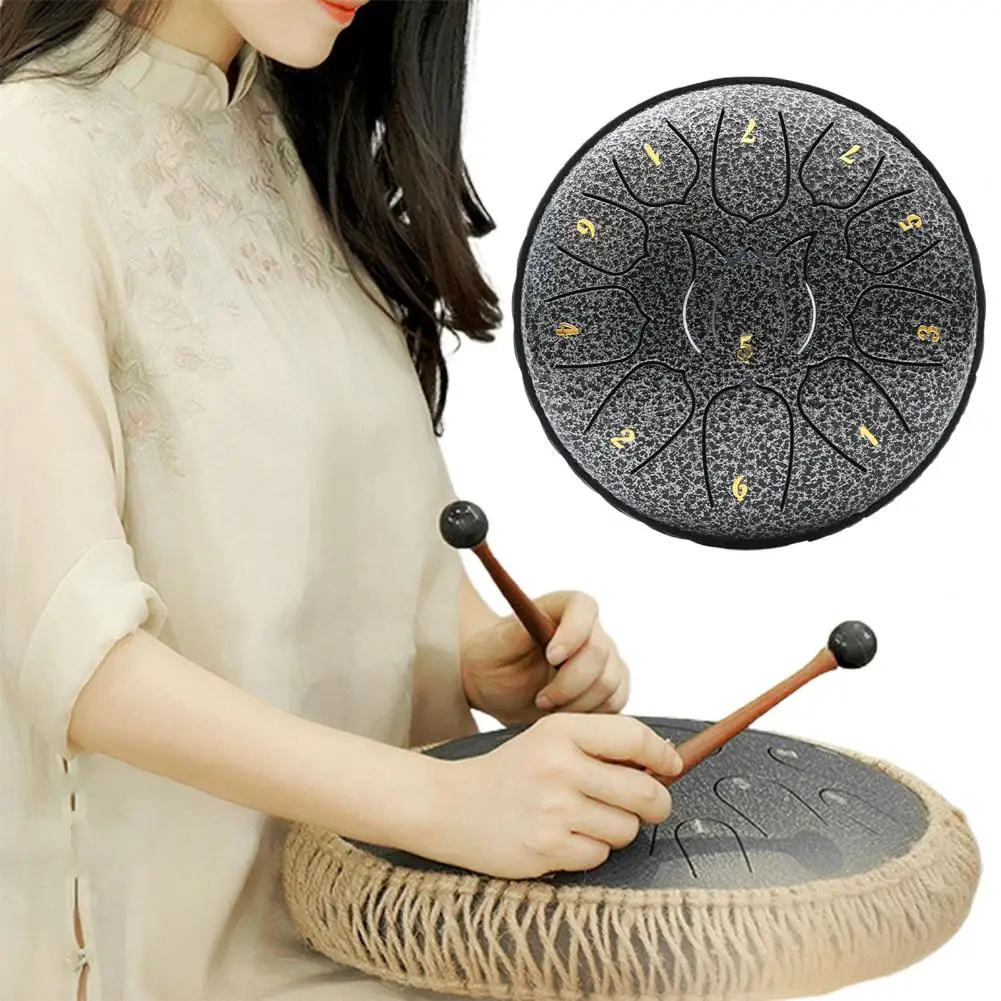 Rain Drum Steel Tongue Drum 6-Inch 11 Notes Portable Percussion Instrument 7