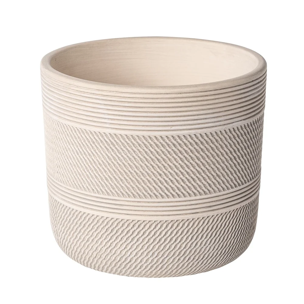 Ceramic Plant Pot - Round White Planter With Drainage Holes For Succulents And Houseplants 3