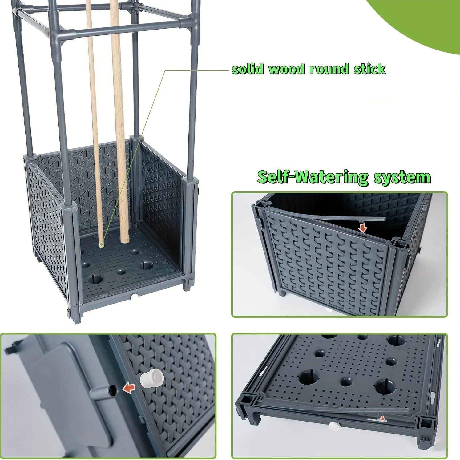 Raised Garden Bed With Tomato Planter Cage 7