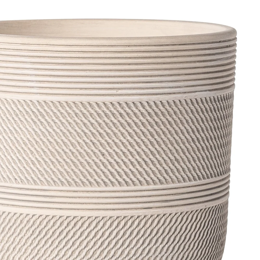 Ceramic Plant Pot - Round White Planter With Drainage Holes For Succulents And Houseplants 7