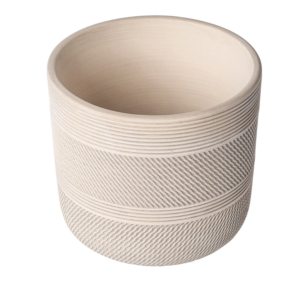 Ceramic Plant Pot - Round White Planter With Drainage Holes For Succulents And Houseplants 4