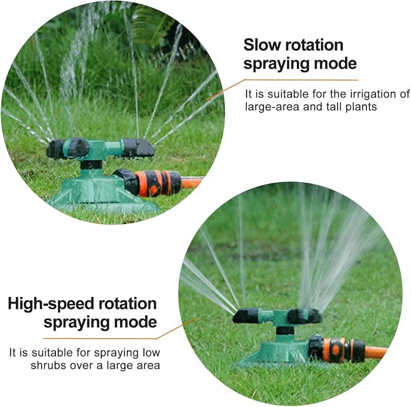 Rotating Sprinkler Nozzle 360° Auto-Rotating Sprinkler Nozzle Garden Sprinkler- Adjustable Spray Patterns For Lawn/Agricultural Irrigation Water-Saving 6