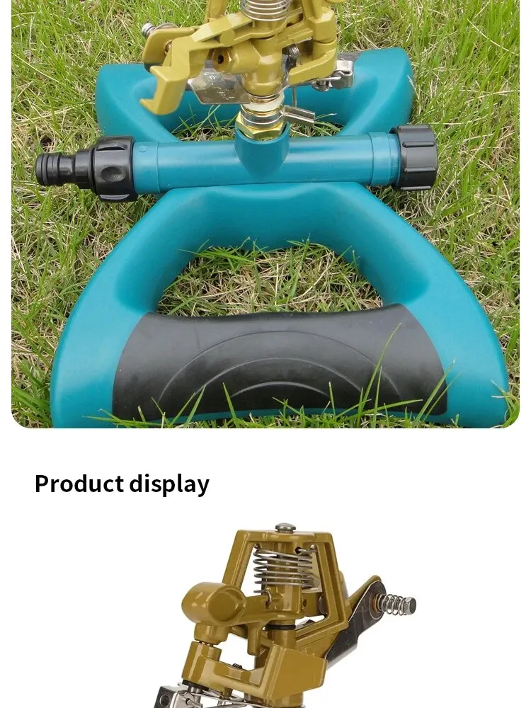 Sprinkler Nozzle 1 Pack With 360-Degree Rotation 4-Point Alloy Controllable Angle For Lawn And Garden Irrigation 9