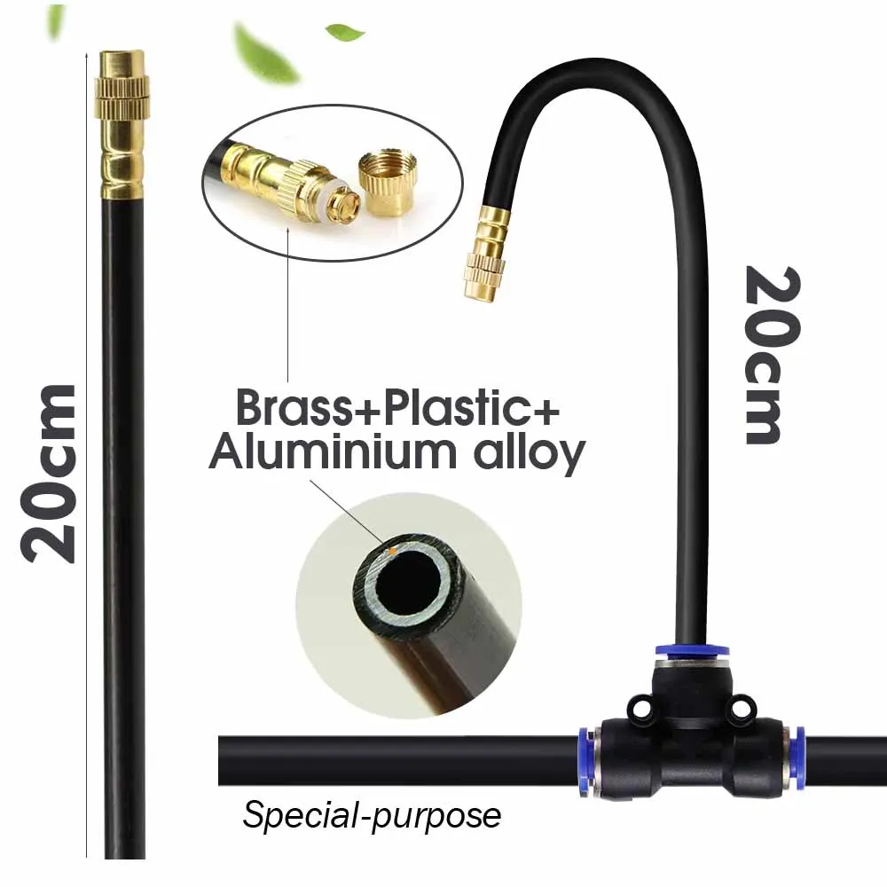 Adjustable Nozzle Atomizer Sprayer Misting Cooling System 6