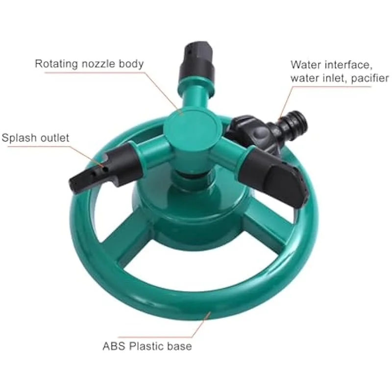 Rotating Sprinkler Nozzle 360° Auto-Rotating Sprinkler Nozzle Garden Sprinkler- Adjustable Spray Patterns For Lawn/Agricultural Irrigation Water-Saving 7