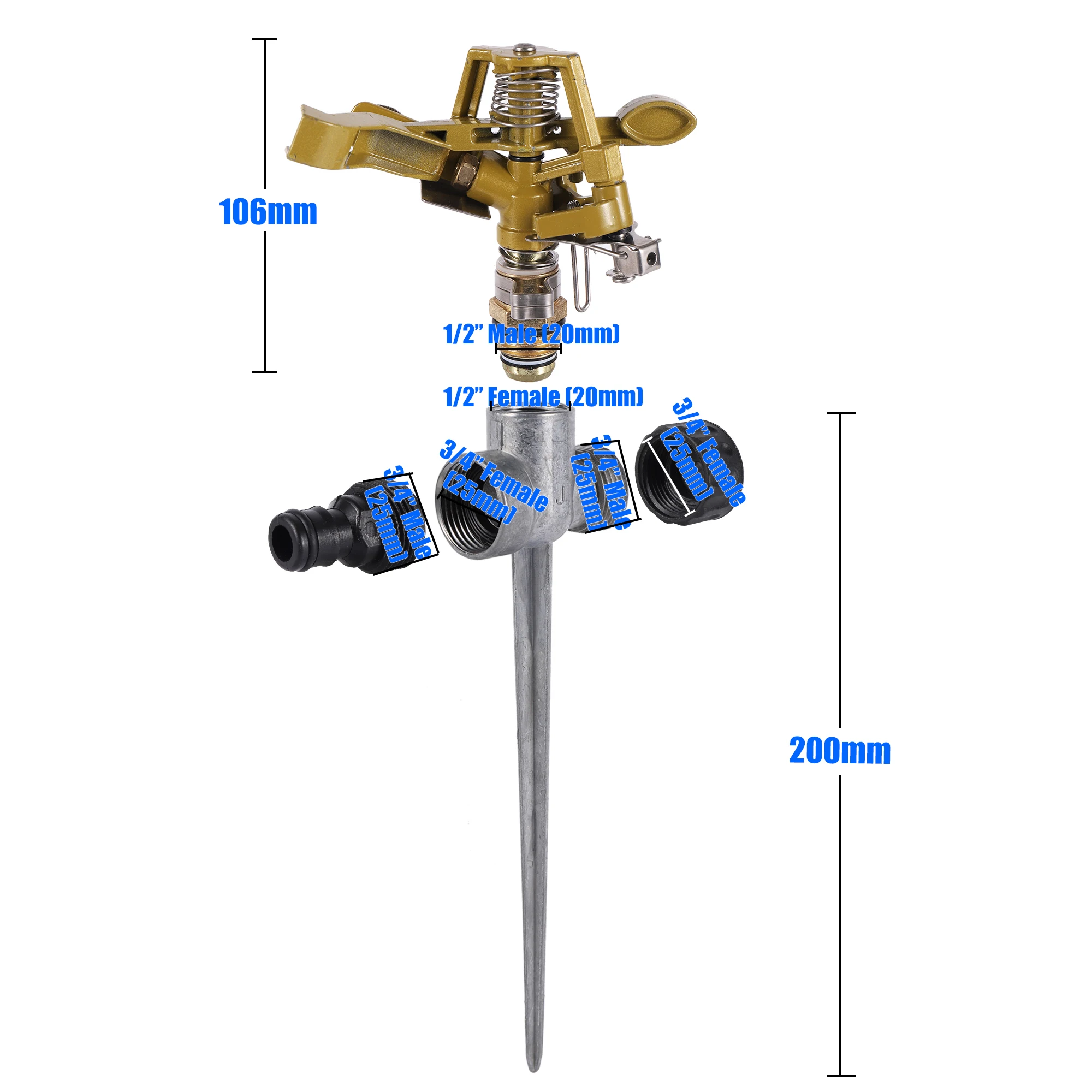 Automatic Sprinkler System With Rotating Rocker Sprinkler 3