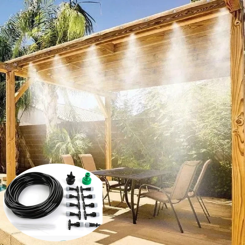 Outdoor Misting Cooling System Mist Sprinkler Nozzle Plant Irrigation Water Mister Nozzles Set Garden Supplies Irrigation Tool 2