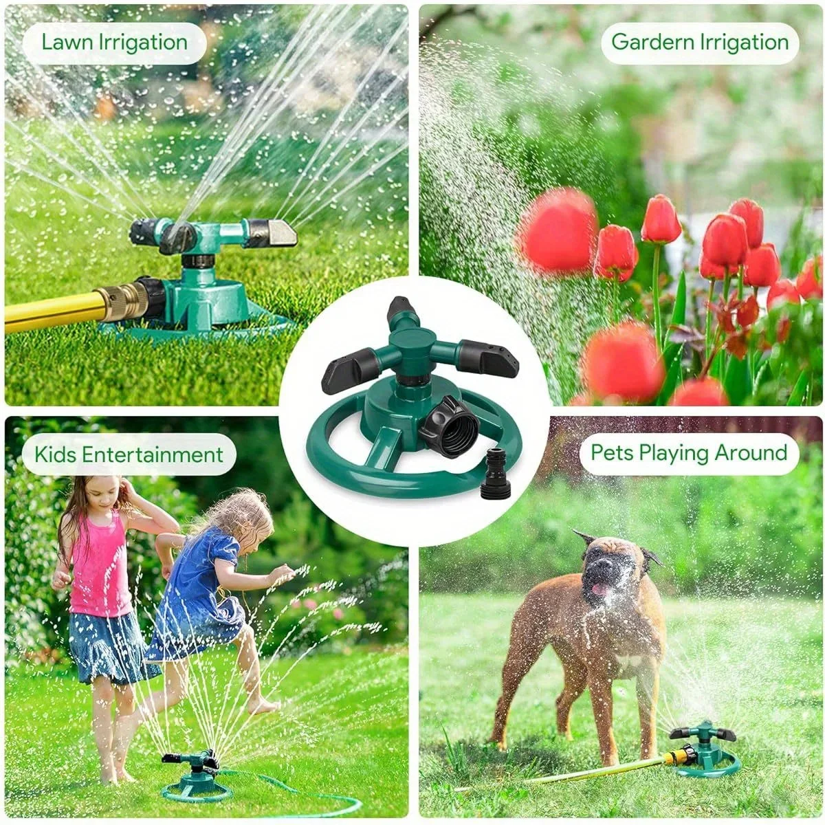 Rotating Sprinkler Nozzle 360° Auto-Rotating Sprinkler Nozzle Garden Sprinkler- Adjustable Spray Patterns For Lawn/Agricultural Irrigation Water-Saving 13