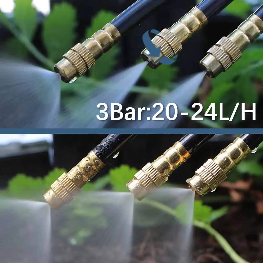 Adjustable Nozzle Atomizer Sprayer Misting Cooling System 9