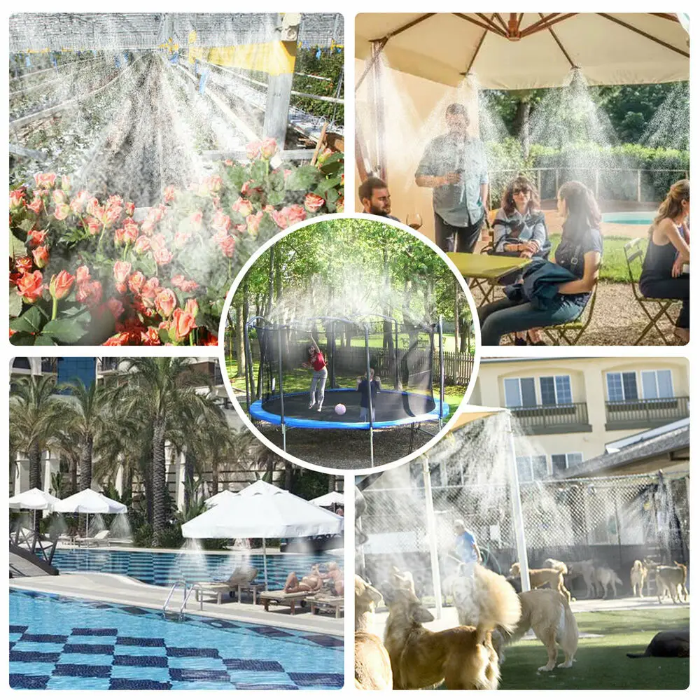 Outdoor Misting Cooling System Mist Sprinkler Nozzle Plant Irrigation Water Mister Nozzles Set Garden Supplies Irrigation Tool 5