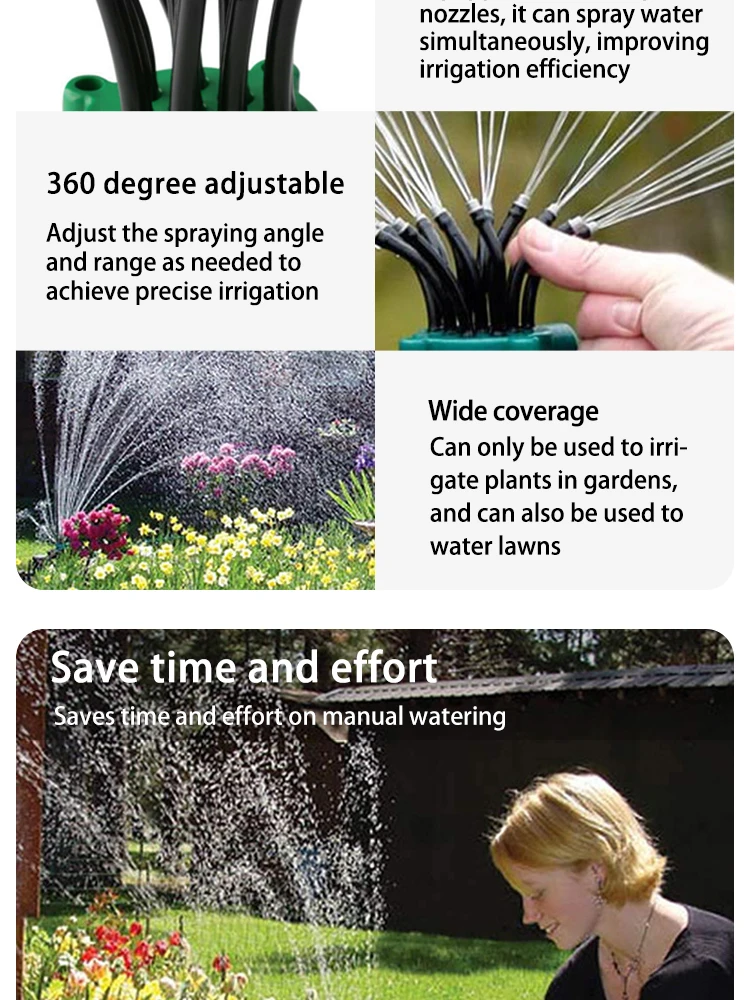 Automatic Garden Sprinklers 360 Degree Rotation System 6