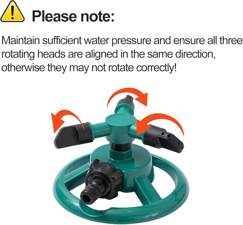 Rotating Sprinkler Nozzle 360° Auto-Rotating Sprinkler Nozzle Garden Sprinkler- Adjustable Spray Patterns For Lawn/Agricultural Irrigation Water-Saving 9