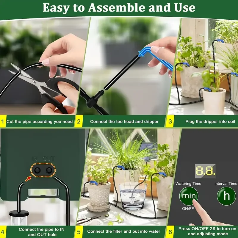 Automatic Drip Irrigation System For Raised Beds, Greenhouses, Vegetable Gardens, Balcony &Amp; Hanging Plants 2