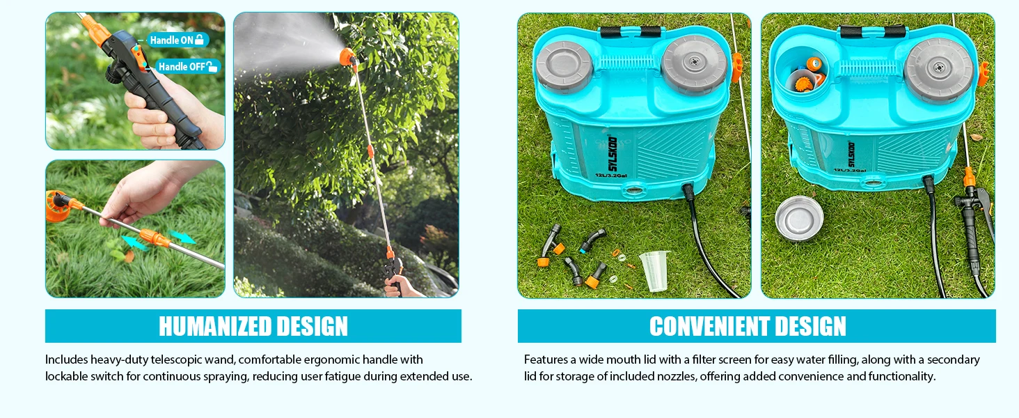 Backpack Hydroseeding Sprayer 3.2 Gallon 6