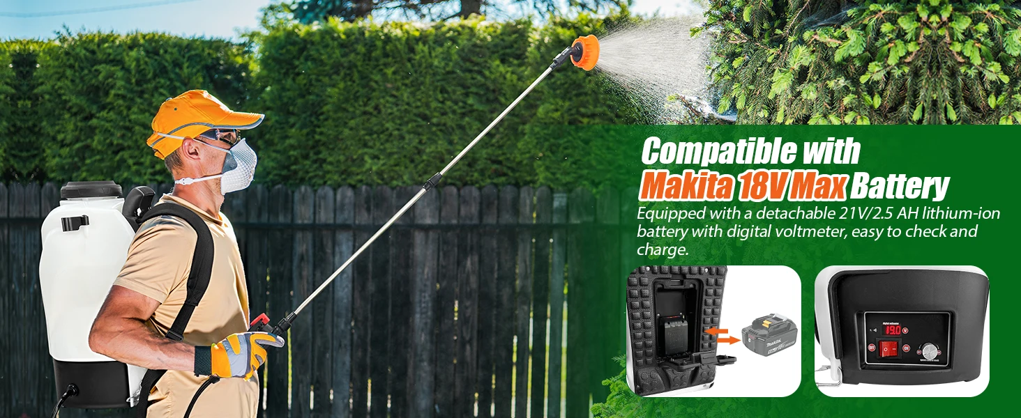 4 Gallon Backpack Sprayer 16L Battery Powered Garden Sprayer 3