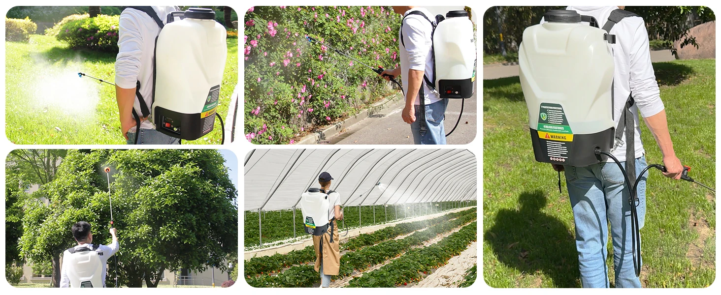 4 Gallon Backpack Sprayer 16L Battery Powered Garden Sprayer 5