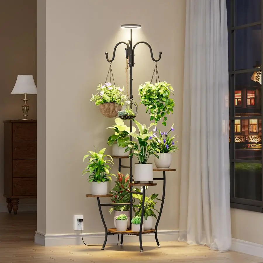 Plant Stand Indoor With Grow Light 72 Tall 3
