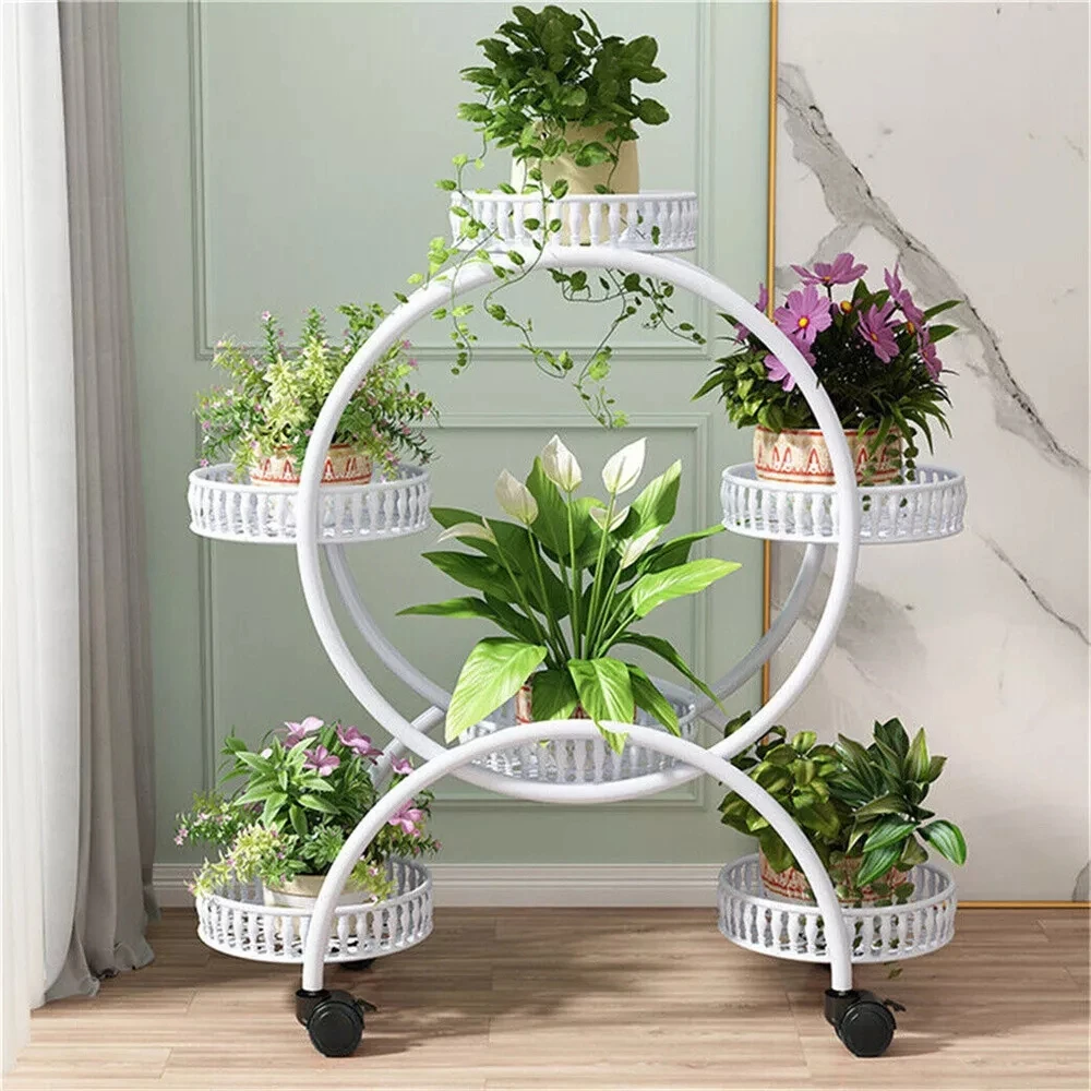 Multi-Shelf Metal Plant Stand Premium 6-Tier Space-Saving Flower Pot Organizer 4 s272e03ce74f8414cb75ee0b10410ec74l