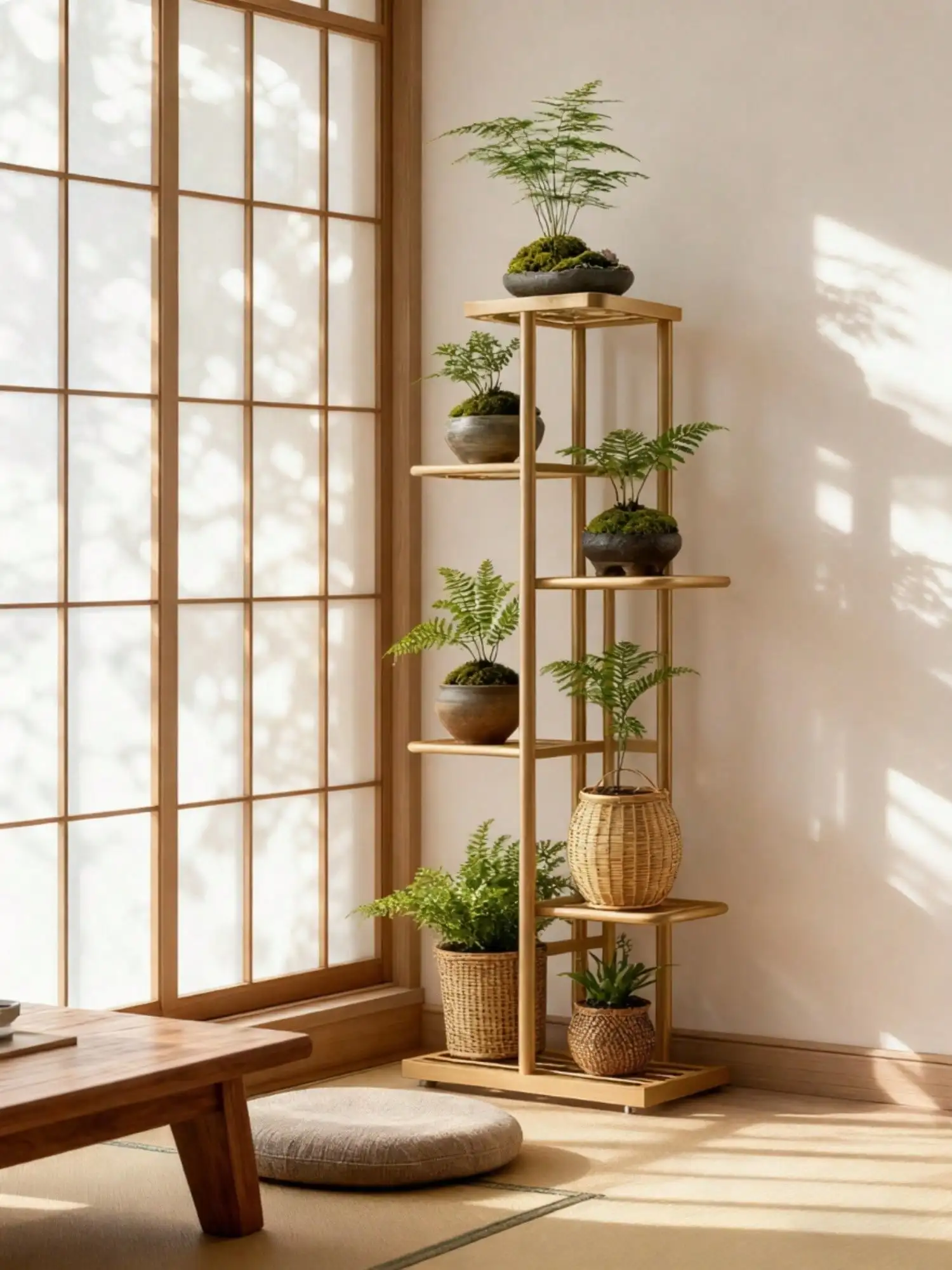 Indoor Vertical Flower Pot Shelf Premium Modern Black Metal 6-Tier Space-Saving Plant Stand 7 s3a1cd122b0f9400998d2fd694b74f550n