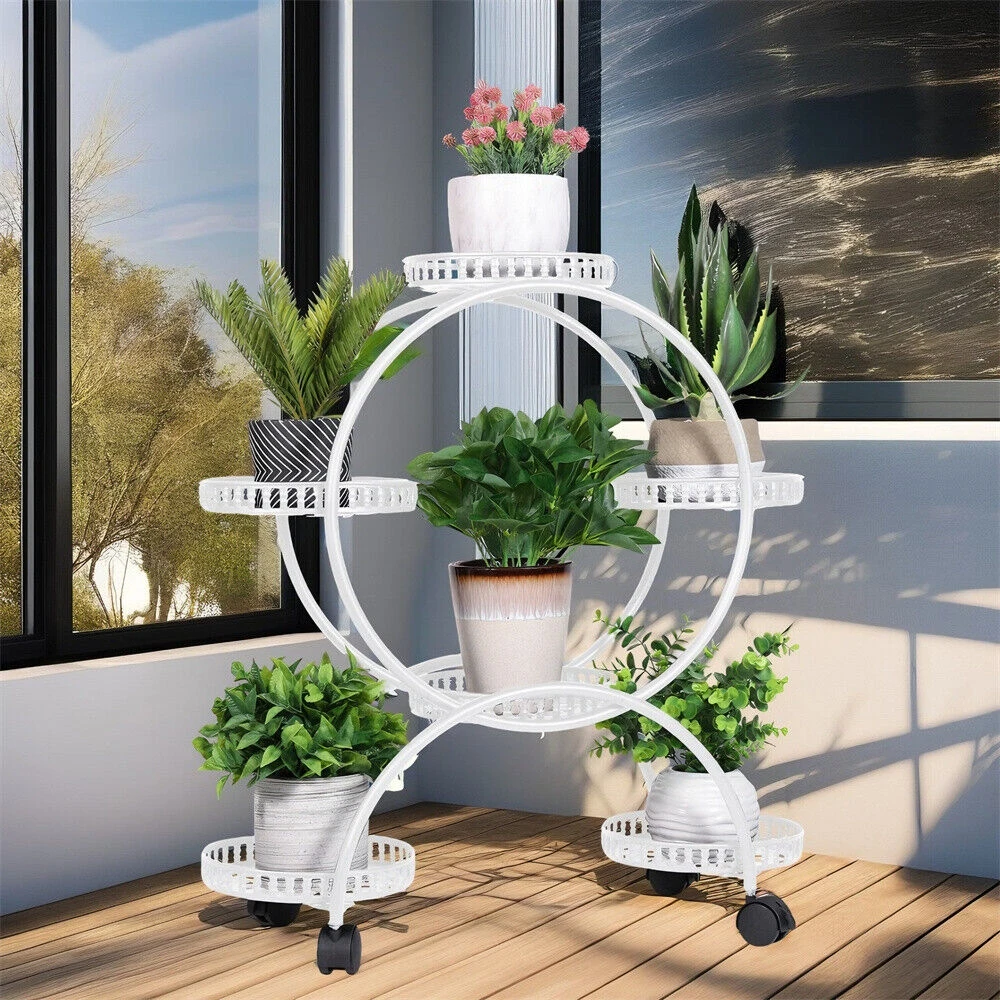 Multi-Shelf Metal Plant Stand Premium 6-Tier Space-Saving Flower Pot Organizer 3 s6b150a85c6324365a5768b64a2483f46m