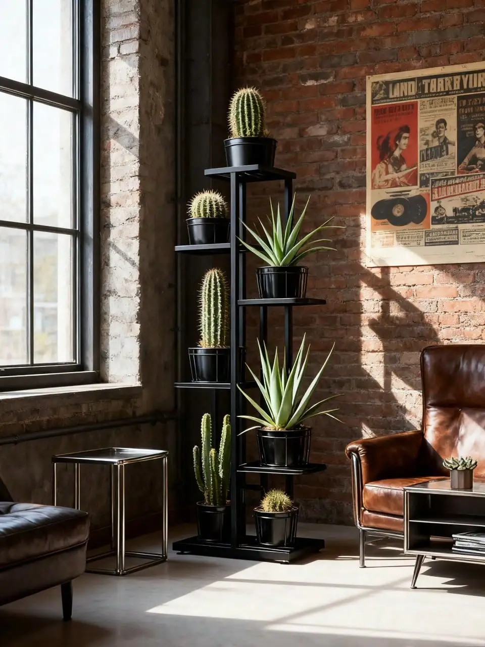 Indoor Vertical Flower Pot Shelf Premium Modern Black Metal 6-Tier Space-Saving Plant Stand 9 s91cb512b4ec34af4a69834ac13164385c